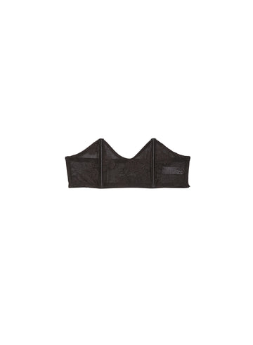 Black - Bouquet Lace Bandeau Bra | Fleur du Mal